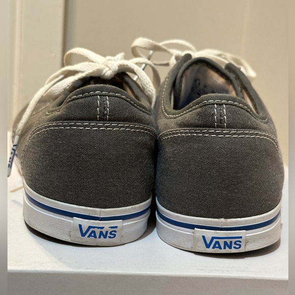 Vans Authentic Lo Pro Grey/Pewter & Blue Canvas Skate Sneakers Woman’s/Men’s 8.5 - Picture 6 of 10
